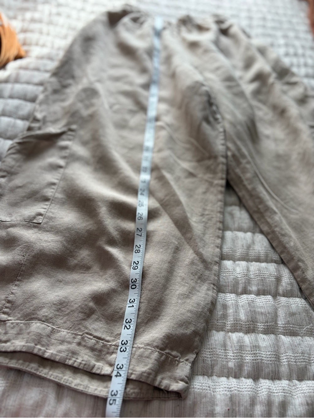 Bryn Walker Casbah Wide Leg Utility Pant 100% Linen Natural Color - Picture 4 of 8